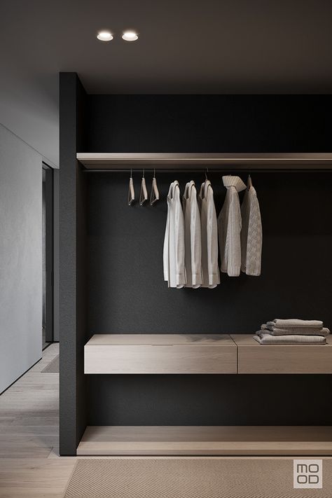 Minimal Dressing Room, Minimal Closet Design, Minimal Wardrobe Design, Closet Minimal, Penthouse Interior Design, Small Dressing Room, Modern Dressing Room, Penthouse Interior, Minimalist Furniture Design