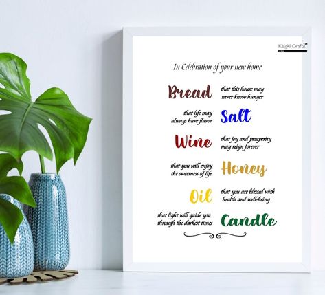 Home Blessing Prayer, New Home Blessing, Diy Housewarming Gift, Home Gift Basket, Basket Printable, Art Bread, Housewarming Basket, Housewarming Gift Basket, Housewarming Gift Baskets