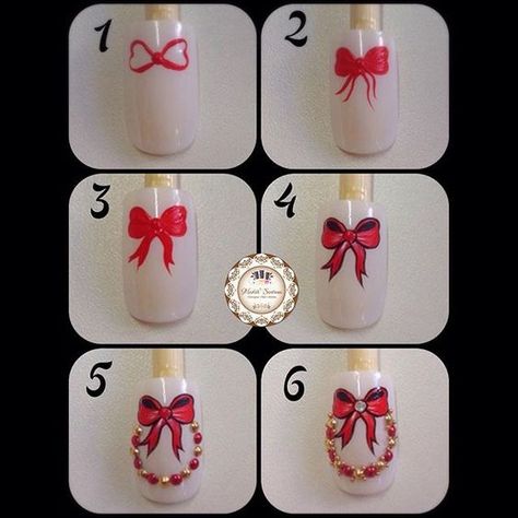 How To Draw Bows On Nails, Bow Nail Art Tutorial, How To Draw A Bow On Nails, Khajuri Hairstyle, Bow Nail Art Designs, Girly Coquette Aesthetic, Bow Nail Designs, Aesthetic Bow, Nail Art Noel