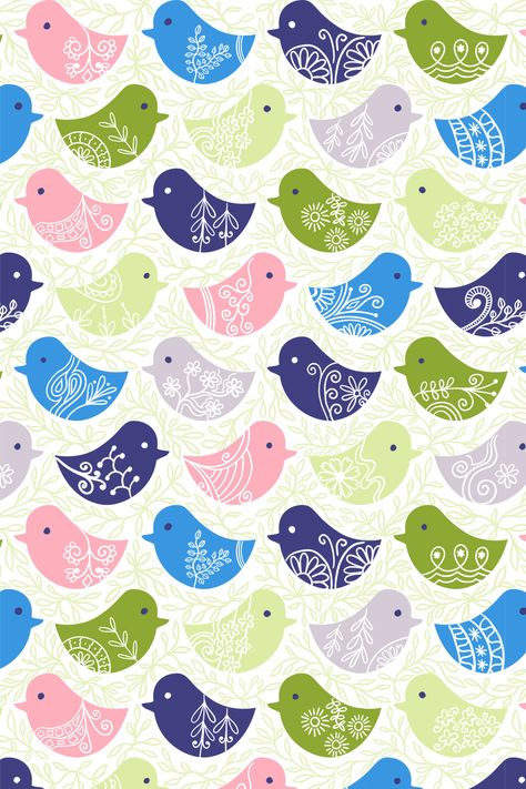 By Zoe Feast Quirky Prints Pattern Fabrics, Insect Pattern, Mum Ideas, Bird Fabric, Birds Pattern, Fabric Patterns Design, Spring Birds, Preschool Art Activities, Recycled Jewelry