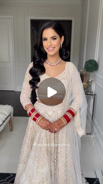 Touch of Elegance 🇨🇦🇺🇸 on Instagram: "Like a diamond, Amit sparkled all night with her stunning reception look. 💎 With glamorous American Diamond style Ruby stonework, Amit looked absolutely elegant in our gorgeous and dainty necklace set.  Dainty American Diamond style necklace sets are the perfect selection to pair with a full glam outfit.  Message us to discuss your vision now.  Life is better…with a Touch of Elegance ⚜️" American Diamond Necklace Set, Reception Look, American Diamond Necklaces, Glam Outfit, American Diamond, Diamond Fashion, Dainty Necklace, Necklace Set, Ruby