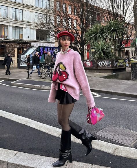 White Platform Heels Outfit, Pink Boots Outfit, Mood Board Fashion, Pink Outfits, Look Vintage, Fashion Killa, Pretty Outfits, Fashion Inspo Outfits, Winter Outfits