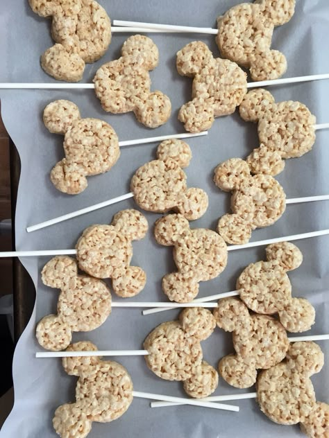 Mickey Mouse Rice Krispie Treats More Mickey Sweets Table, Mickey Rice Krispie Treats, Disney Rice Krispy Treats, Mickey Rice Crispy Treats, Mickey Mouse 2nd Birthday Decorations, Mickey Mouse Baseball Party, Mickey Baseball Party, Mickey Mouse Rice Krispie Treats, Doodles Birthday