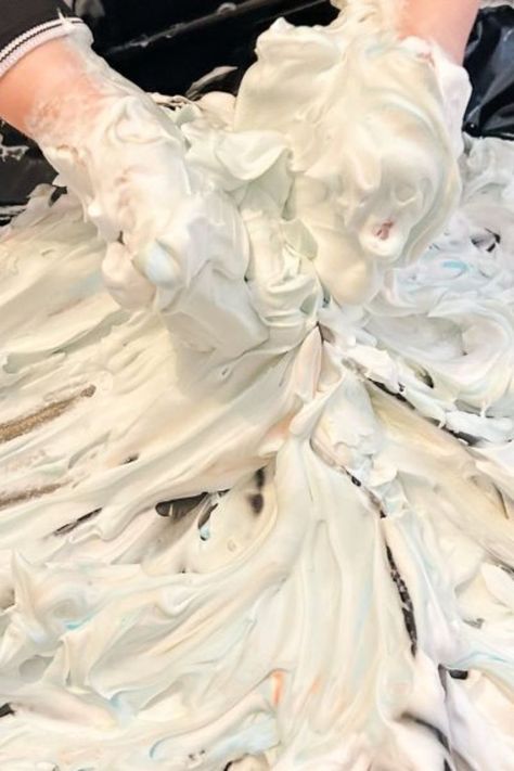 A child's hands covered in shaving foam. Shaving Cream Sensory Play, Kids Sensory Activities, Kids Sensory Play, Sensory Tubs, Play For Kids, Shaving Foam, Play Activity, Sensory Art, Sensory Activities Toddlers