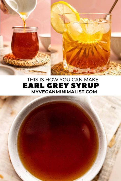 Tea Syrup Recipe, Fruit Parfait, Simple Syrup Recipes, Lavender Tea, Earl Grey Tea, Earl Gray, Canned Peaches, Syrup Recipe, Iced Drinks