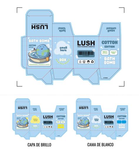 BATH BOMB LUSH PACKAGING :: Behance Lush Packaging, Innovative Packaging Design, Creative Packaging Design Inspiration, Packaging Design Food, Bath Bomb Packaging, Packaging Food, Packaging Label Design, Illustrator Design Tutorial, Box Designs