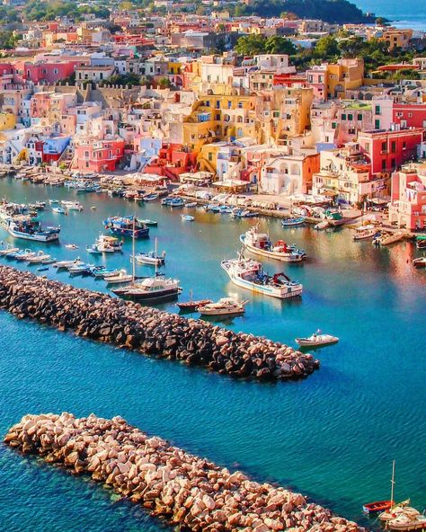 Explore & Discover on LinkedIn: Procida, Italy 🇮🇹 Don't BOOK ✈️ Flights tickets until you've checked… Procida Italy, Colorful Village, Dreamy Landscapes, Travel Recommendations, Colourful Buildings, Air Tickets, Italy Travel Guide, Flight Ticket, Southern Italy