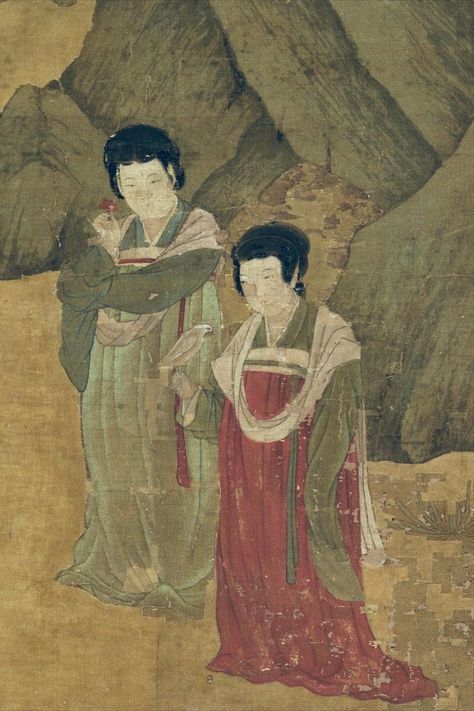 Women's clothing of the Yuan Dynasty (1271 — 1368) in the painting "Court Ladies on an Outing" (游行仕女图) by an artist of the Yuan Dynasty. Yuan Dynasty Clothing, Chinese Armor, Yuan Dynasty, Historical Clothing, Chinese Art, An Artist, Mood Board, Women's Clothing, China