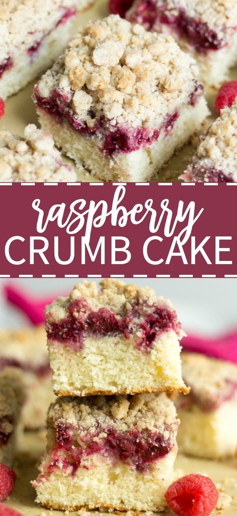 Raspberry Jam Crumb Cake, Raspberry Crumb Cake, Raspberry Coffee Cake, Cake Crumble, Morning Cake, Raspberry Coffee Cakes, Valentines Recipes Desserts, Crumb Cake Recipe, Cinnamon Crumble