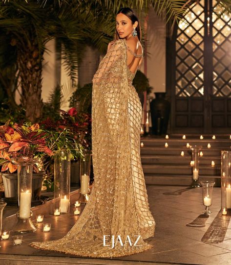 Ivory mesh saree – Ejaaz Couture Ejaaz Couture, Welcome To The Party, Traditional Attire, Vegan Chocolate, Bridal Lehenga, Custom Tailoring, Lehenga, Formal Dresses Long, Cocktail Dress