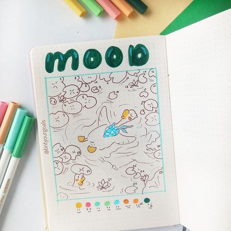 My new mood tracker page! 🌿📔 The month’s theme is a "relaxing pond" featuring my adorable geese, Gosy and Daisy. 🦢💦 Their serene presence helps me stay mindful and track my emotions with ease. How do you monitor your moods? Let’s create a peaceful journey together! 🌸✨ 🌸 😚I look forward to your comments. . 💐Wish you all have a nice day!!! 👉 Follow @tintyourgoals to follow more interesting content 💙 . . . Tag🏷💛⁣ #tintyourgoals #maytrackers #maybulletjournal #bulletjournalsetup #maybujo #bul... Cute Mood Tracker, March Mood Tracker, Journal 2025, May Bullet Journal, April Bullet Journal, Bullet Journal Set Up, Goals Bullet Journal, My Emotions, Bullet Journal Themes