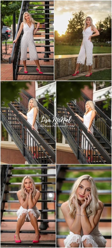 Pictures On Stairs, Senior Photoshoot Poses, Senior Portraits Girl, Senior Photography Poses, Prom Photography, Model Shoot, Flower Mound, Photography Posing Guide, Senior Pictures Poses