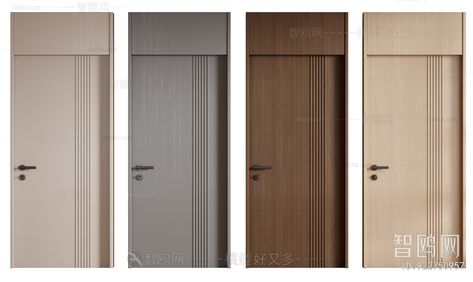 Modern Single Door 3D Model Download - Model ID.922750957 | 1miba Door Groove Design, Wooden Wall Design, 3ds Max Models, Door Design Modern, Home Design Living Room, Single Doors, Wooden Doors, Panel Doors, Wooden Walls