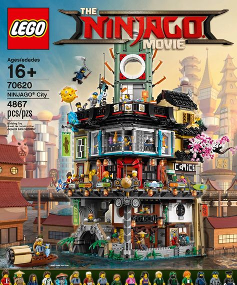 LEGO has just revealed The LEGO Ninjago Movie direct-to-consumer set, 70620 Ninjago City, on social media. Ninjago Lego Sets, Lego Ninjago City, Ninjago City, Best Lego Sets, Ninjago Movie, Lego Modular, Lego Ninjago Movie, Lego Castle, Lego News