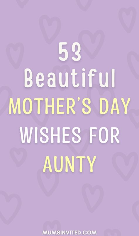 Make your aunt's Mother's Day truly special with these short, heartfelt happy mother's day quotes to aunt tailored to convey your love and appreciation. Express your gratitude with short, meaningful mother's day messages & wishes that celebrate the best aunt in your life. From cute & funny mother's day greetings to sweet mother's day wishes for your aunt, these beautiful happy mother's day quotes for aunt are sure to make her day unforgettable. Happy Mothers Day Aunt Images, Proud Aunt Quotes, Mothers Day Messages For Aunt, Happy Mothers Day Aunt, Awesome Aunt Quotes, Mother Birthday Quotes, Thank You Mom Quotes, Short Mothers Day Quotes, Happy Mother's Day Quotes