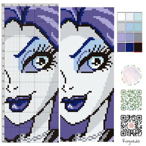 Monster High Alpha Pattern, Monster High Cross Stitch, Monster High Perler Beads, Crochet Tapestry Grid, Tapestry Grid, Monster High Patterns, Monster High Spectra, Graphgan Patterns, Crochet Pictures