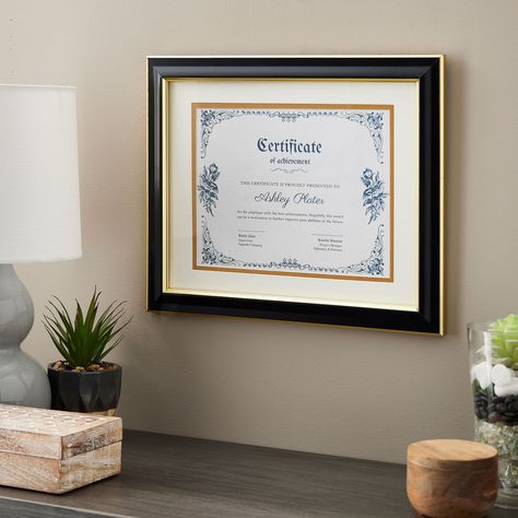 Framed Diploma Ideas, Diploma Display, Vision Bored, Document Frame, Diploma Certificate, Certificate Frames, Diploma Frame, Certificate Of Achievement, Wall Frames