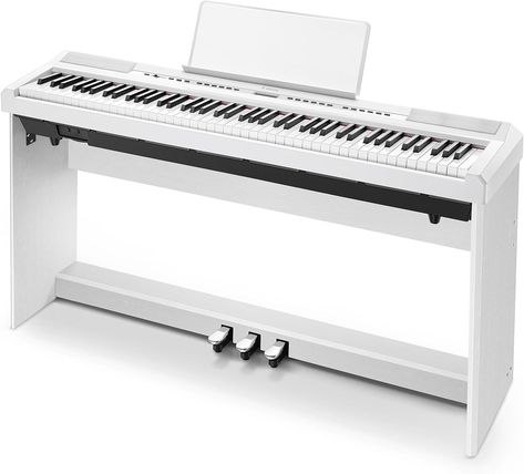 Amazon.com: Donner DEP-20 Beginner Digital Piano 88 Key Full Size Weighted Keyboard, Portable Electric Piano with Furniture Stand, 3-Pedal Unit : Musical Instruments Upright Piano, Learn Music, Keyboard Piano, Electric Piano, Digital Piano, Learn Piano, Built In Speakers, Musical Instruments, Keyboard