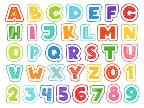 Alfabeto de dibujos animados letras de c... | Premium Vector #Freepik #vector #escuela #ninos #educacion #personaje Cartoon Alphabet, Alphabet Letters Images, Abc Font, Number Vector, Tactile Learning, Cartoon Font, Alfabet Letters, Font Illustration, Alphabet For Kids