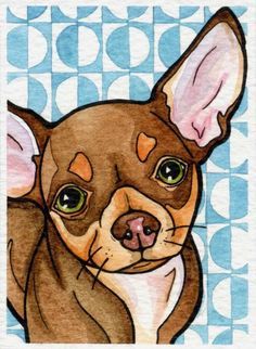 Chihuahua Drawing Simple, Chihuahua Painting, Chihuahua Drawing, Psy Chihuahua, Chihuahua Art, To Try, Teacup Chihuahua, Chihuahua Love, Sweet Pic