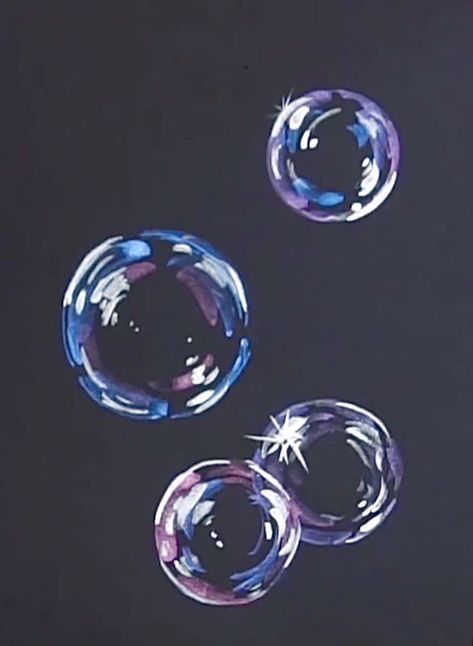 Bubble Underwater Drawing, How To Draw Soap Bubbles, Bubble Wand Drawing, Bubble Drawing Reference, Abstract Bubble Art, Soap Bubble Drawing, Bubble Art Tutorial, Bubble Tutorial Drawing, Soap Bubbles Painting