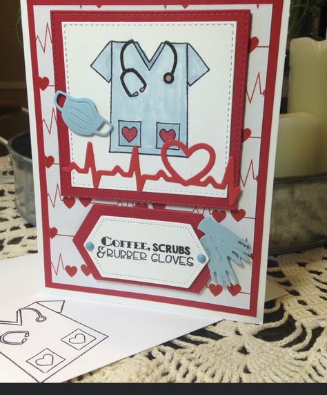 Diy Retirement Cards, Nurse Scrapbook, Diy Nursing, Happy Birthday Cards Handmade, Retirement Cards, Graduation Cards, Get Well Cards, Pop Up Cards, Handmade Birthday Cards