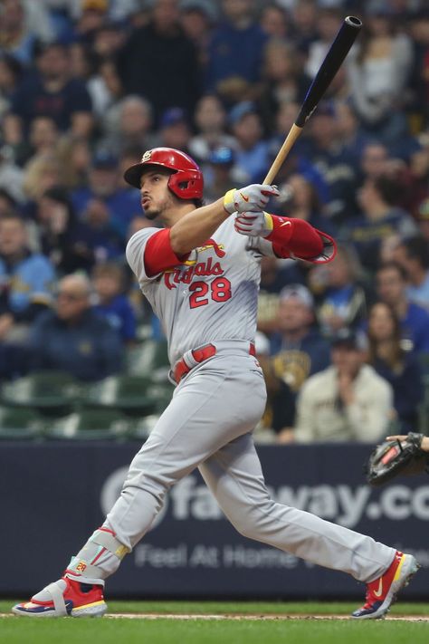 8/162 Cardinals at Brewers. W. 1-1 Wilson Contreras, Baseball Aesthetic, Cardinals Wallpaper, Stl Cardinals Baseball, Nolan Arenado, St Louis Cardinals Baseball, Stl Cardinals, Cardinals Baseball, Home Run