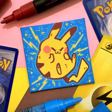 Retro Games Wallpaper, Pokemon Painting, Posca Marker, Posca Art, Sketchbook Inspiration, Mini Canvas Art, Creative Drawing, Mini Canvas, Painting Art Projects