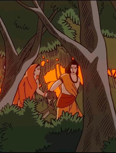 Ramayana: The Legend of Prince Rama (1993) The Legend Of Ramayana, Ramayana Aesthetic, Ramayana The Legend Of Prince Rama, Ramayana Drawing, Ramayana Illustration, Ramayana Wallpaper, Sanatan Aesthetic, Siya Ram Painting, Ae Pfp