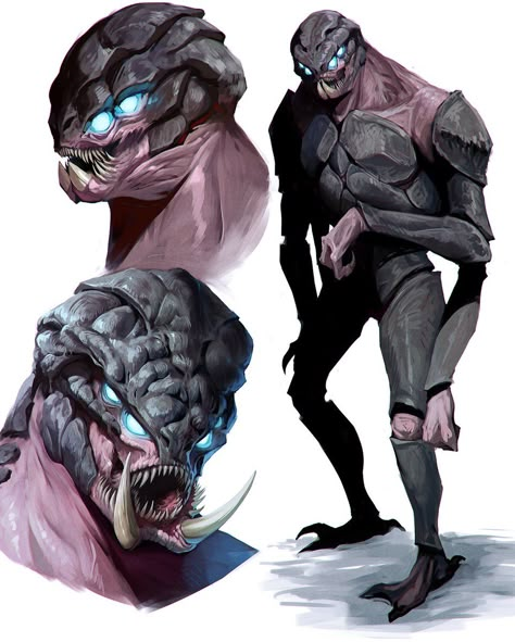 Concept Creature Art, Alien Monster Concept Art, Humanoid Alien Concept Art, Dnd Alien, Alien Species Concept Art, Alien Character Art, Aliens Art, Fantasy Alien, Space Monster