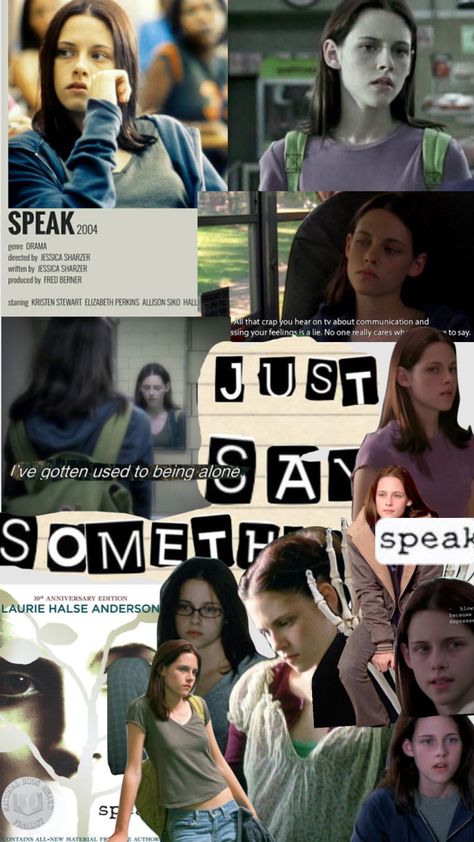 #speak2004 #speak #kristenstewert Speak Movie Outfits, Speak Poster Movie, Speak The Movie, Speak Movie, Speak 2004, Speak Movie 2004, No One Really Cares, Speak Kristen Stewart, Bella Swan Aesthetic