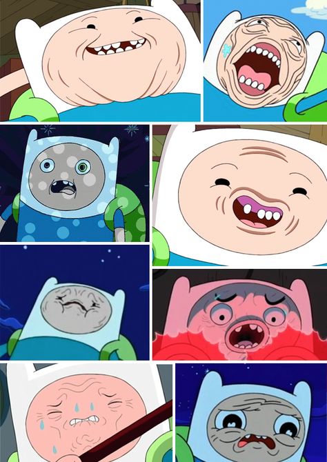 Finn expressions Adventure Time Finn Expressions, Exaggerated Expressions Faces, Finn Adventure Time Funny Face, Love Expressions Drawing, Funny Cartoon Expressions, Exaggerated Expressions Drawing, Adventure Time Face Expressions, Adventure Time Expressions, Adventure Time Faces