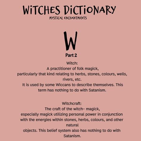 Witch Dictionary, Witch Info, Witches Alphabet, Witchcraft Basics, Witchcraft 101, Witchy Business, Smudging Prayer, Witch Tips, Witchy Tips