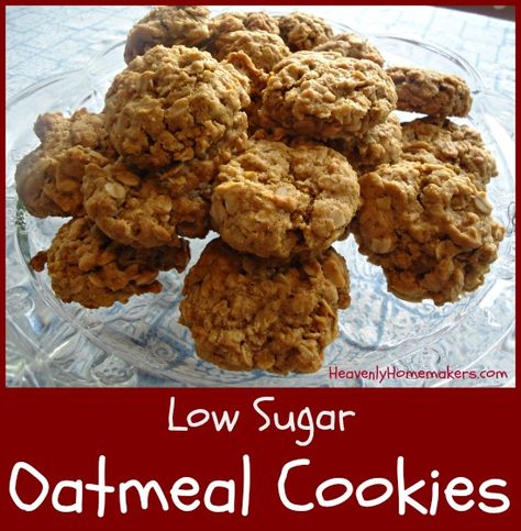 Low Sugar Oatmeal Cookies Low Sugar Oatmeal Cookies, Low Carb Protein Bars Recipe, Oatmeal Chocolate Chip Bars, Low Sugar Treats, Super Moist Chocolate Cake, Oatmeal Cookie Recipe, Low Carb Protein Bars, Healthier Treats, Freezer Cooking Recipes