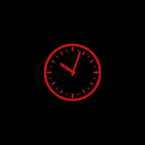 Clock Icon BLCKRED - IOS 14 Neon Red Clock Icon, Neon Red Phone Icon, Red Phone Aesthetic, Red Phone Icon, Julie Icons, Watch Icon, Aesthetic Watch, Neon Rouge, Compass App