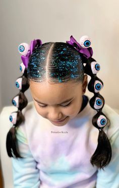 Halloween Hair For Kids, Crazy Hair For Kids, Cute Toddler Hairstyles, Easter Hairstyles For Women, Girl Hair Dos, Hairstyles For Teens, Wacky Hair Days, Wacky Hair