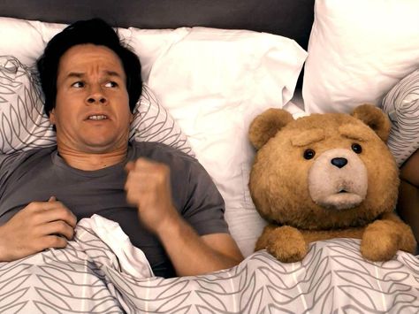 Thunder buddies for life! Thunder Buddies, I Griffin, Ted Movie, Thunder Buddy, Seth Macfarlane, Make My Day, Worst Movies, Mark Wahlberg, Trouble Sleeping