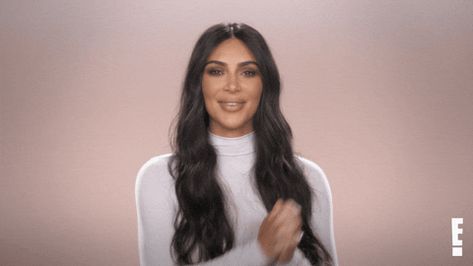 Kim Kardashian Gif, Kardashian Gif, Reaction Pic, Kim Kardashian, Gif, Long Hair Styles, Hair Styles, Hair, Beauty