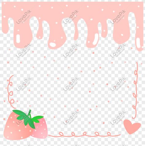 Strawberry Border Design, Strawberry Border, Strawberry Vector, Strawberry Background, Creative Book Cover Designs, Strawberry Png, Cute Border, Creative Book Covers, Cute Background