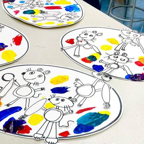 Mouse Paint Art Project, Mouse Paint Art Lesson, Kindergarden Art, Mouse Paint, Kindergarten Ideas, Painting Art Lesson, Art Lessons Elementary, I Am Loving, Art Lesson