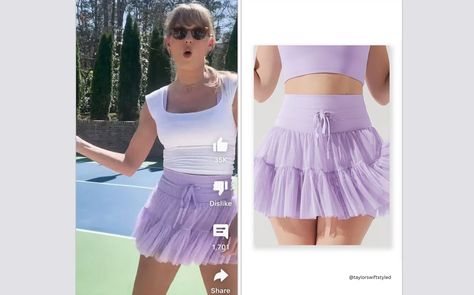 Am I Dreaming?! Taylor Swift is Wearing the POPFLEX Pirouette Skort- Blogilates Digital Lavender, Everyday Style Casual, Lavender Skirt, Am I Dreaming, Outfit Inspo Casual, Women In Music, Tennis Skort, Taylor Swift Concert, April 19