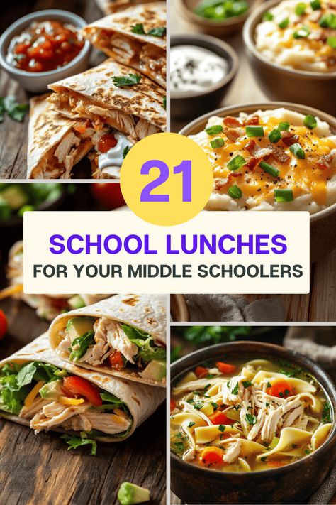 Fun Lunch Ideas for Middle School Kids Lunch For School Kids, School Lunch Ideas Highschool, Lunch Ideas For Middle Schoolers, Middle School Lunch Ideas, Fun School Lunch Ideas, Healthy Lunch Ideas For School, Lunch Recipes Easy, Fun Lunch Ideas, Lunch Recipies