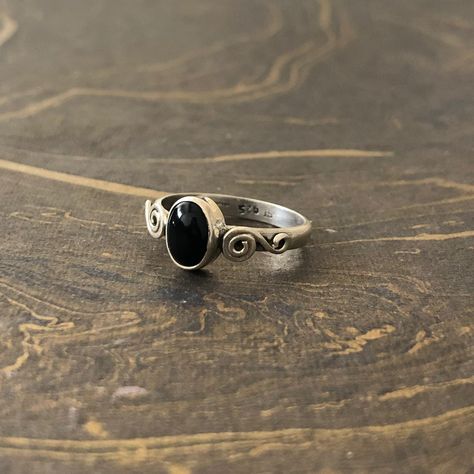 Black Stone Ring, Her Ring, Black Onyx Ring, 925 Silver Ring, Ring Black, Ring Boho, Onyx Ring, Ring Sizes, Ring Gemstone