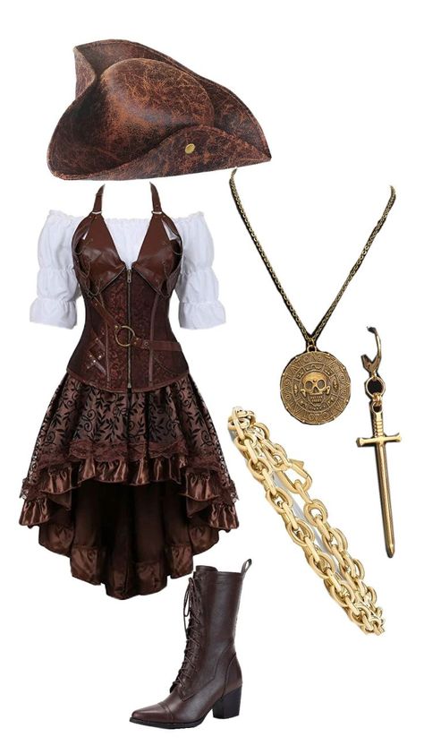 Female Pirate Dress, Pirates Outfit Female, Pirate Female Outfits, Pirate Outfits Female, Pirates Costume Female, Pirate Costume Aesthetic, Female Pirate Outfit, Pirate Outfit Female, Pirate Aesthetic Female Outfit