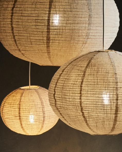 Over Hanging Lamp, Large Wicker Pendant Lights, Lamp Shades For Bedroom, Hanging Ceiling Lights Bedroom, Zara Home Lamp, Luminaire Ikea, Bedroom Lamps Ceiling, Linen Ceiling, Rice Paper Lampshade