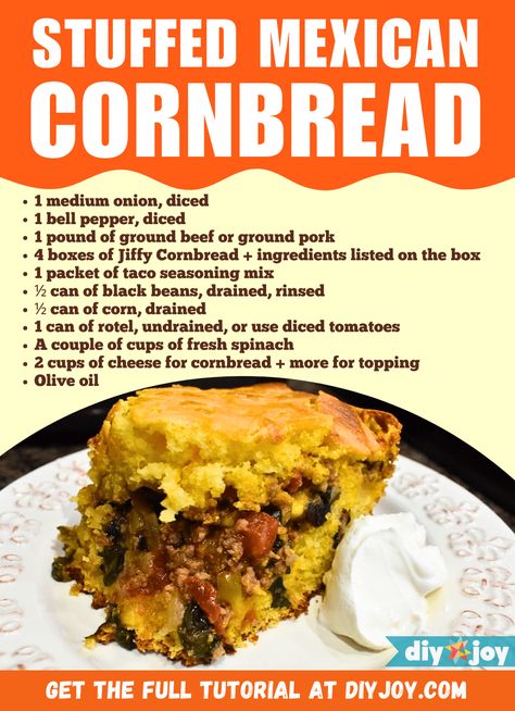 Yummy Cornbread Recipe, Mexican Cornbread Jiffy, Stuffed Cornbread, Mexican Cornbread Recipe, Delicious Cornbread, Mexican Cornbread, Jiffy Cornbread, Cornbread Recipe, Cornbread Mix