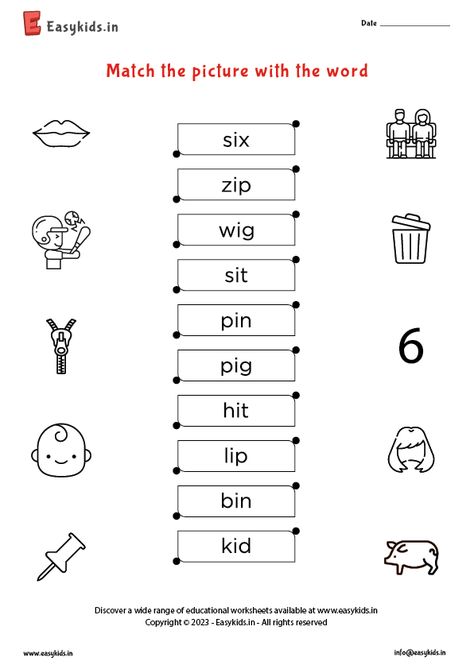 Jr Kg Worksheets, Kg Worksheets, Phonics Cvc Words, Lkg Worksheets, Consonant Words, Family Worksheets, Words Worksheet, Phonics Cvc, Cvc Worksheets