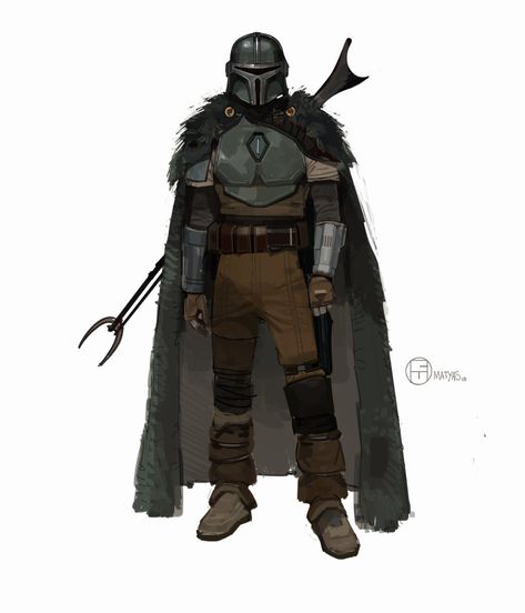 ArtStation - Din Djarin , Brian Matyas Mandalorian Concept Art, Mandalorian Concept, Brian Matyas, Star Wars Bounty Hunter, Mandalorian Armor, Star Wars Characters Pictures, Star Wars Concept Art, Star Wars Outfits, Star Wars Rpg