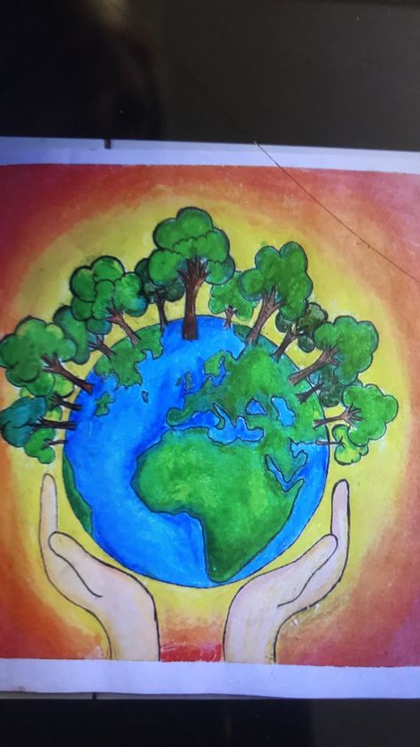 Wikang Pambansa, Save Water Drawing, Save Earth Posters, World Environment Day Posters, Save Earth Drawing, Earth Day Drawing, Hummingbird Illustration, Earth Day Posters, School Art Activities