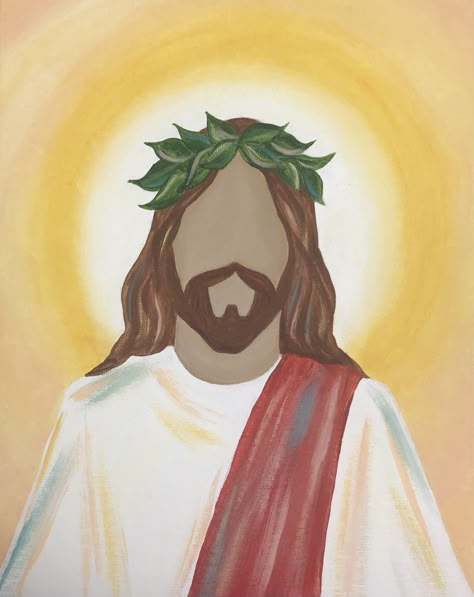 Jesus Painting Easy, Christian Canvas Paintings, Christian Art Painting, Christian Drawings, Jesus Drawings, Christian Canvas, Pictures Of Christ, Jesus Christ Art, Cute Canvas Paintings